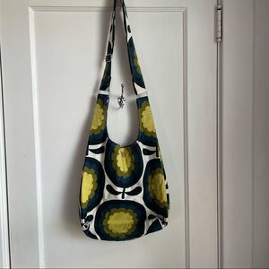 Handmade bag from Orla Kiely print fabric. Crossbody bag very cute!